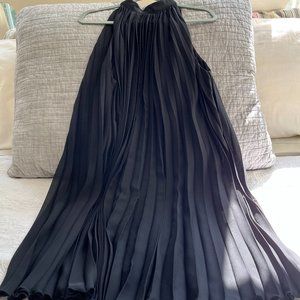 Swing Dress, Black, Pleated, Mini Sz.12